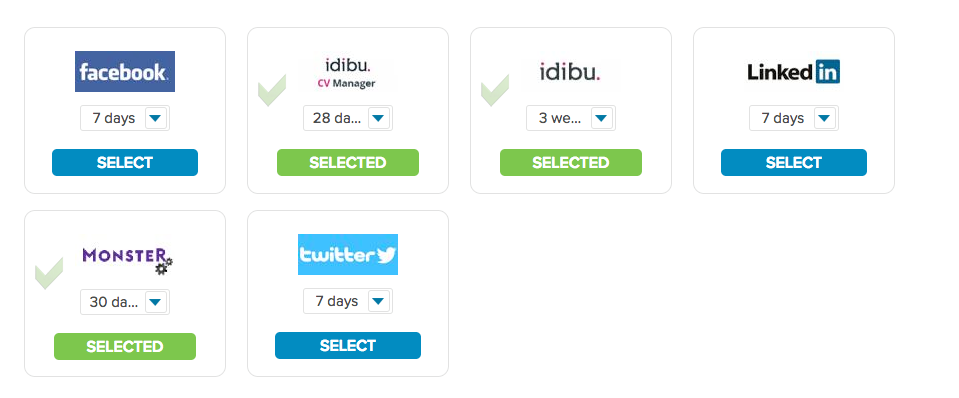 Post a job from inside your database 